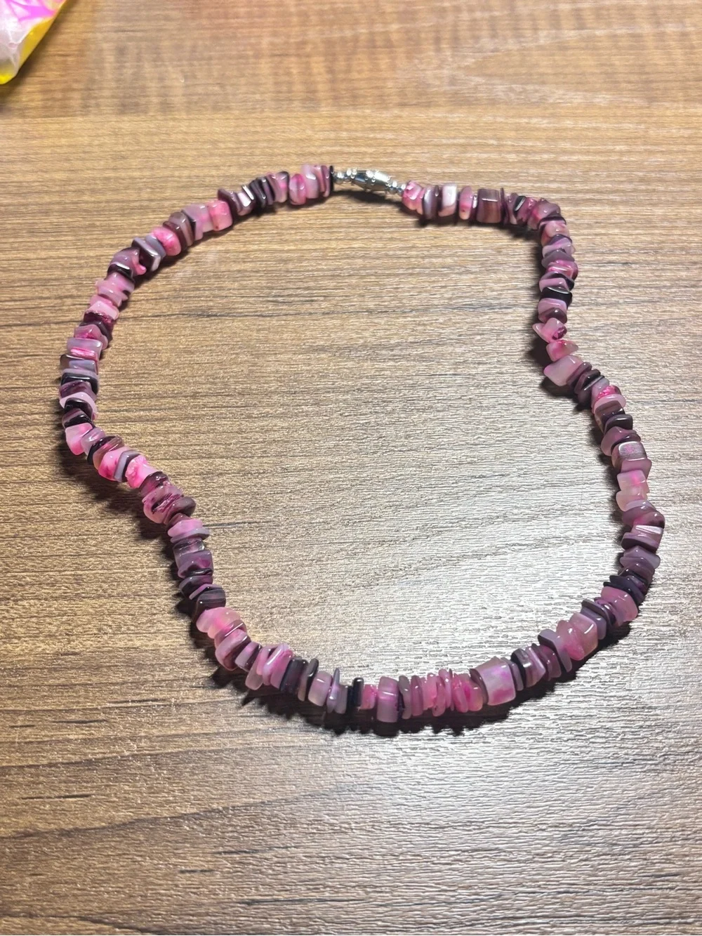 Pink Purple Mixed Shell‎ Chip Necklace Costal Surfer Beach Y2K